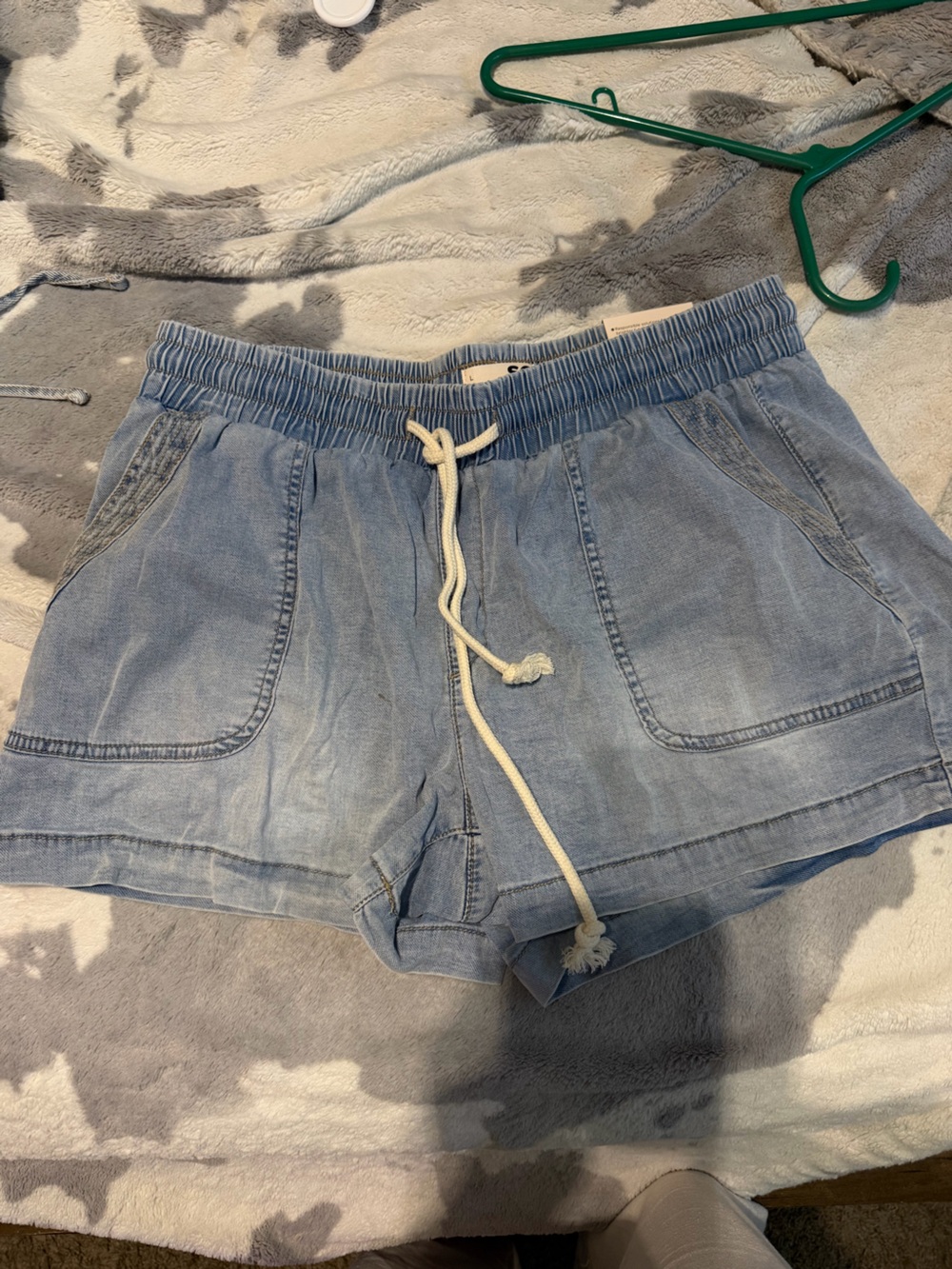 SO Light Blue Women's Casual Drawstring Shorts NWT